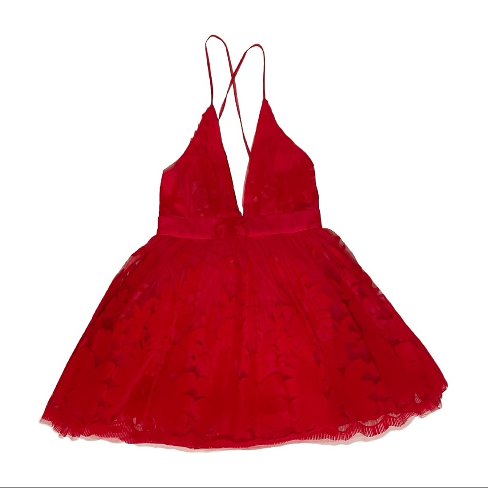 red windsor mini dress